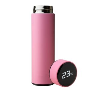Termos inteligent SIKS cu termometru, 500 ml,roz