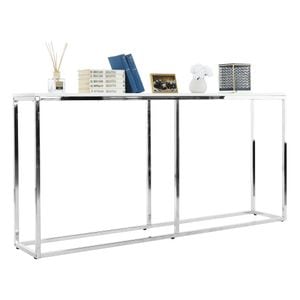 Consola living DacEnergy, MDF, 160 x 30 x 77 cm, crom-alb