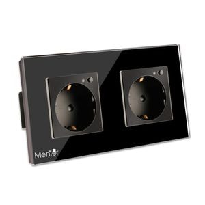 Priza dubla Smart wireless Mentor ES017, WiFi, 16A, 2000W, neagra