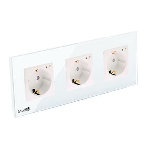Priza tripla Smart wireless Mentor ES018, WiFi, 16A, 3000W, alba