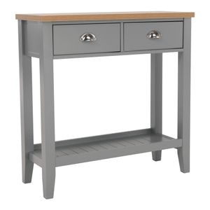 Consola living DacEnergy, MDF, 80 x 30 x 80 cm, gri deschis-nuc