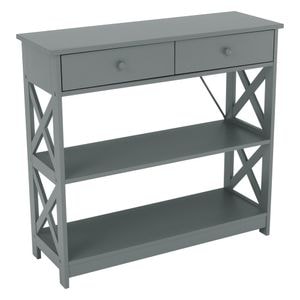 Consola living DacEnergy, MDF, 86.6 x 30 x 80 cm, gri