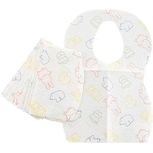 Set 10 Bavetici pentru diversificare cu buzunar, BOCIOLAND, de unica folosinta, Alb