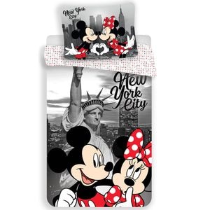 Set lenjerie pat copii, multicolor, 2 piese, 140x200 cm, 7090, Minnie Mouse, 018439