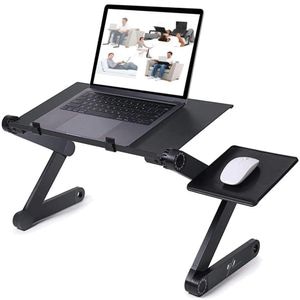 Masuta pentru Laptop cu Suport pentru Mouse, Hessa, Cooler Incorporat, Complet Reglabila pe Inaltime si Inclinare, Pliabila