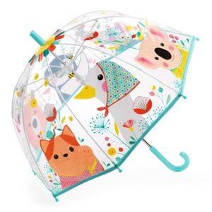 Umbrela copii Djeco, cu ilustratii mari animale, +4 ani, multicolor