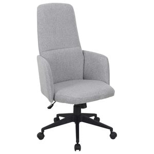Scaun Directorial CARRYHOME, Cu brate, Rotativ, Cu roti, Microfibra, Gri deschis