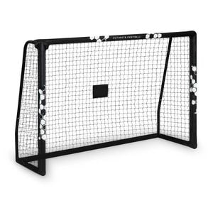 Poarta de fotbal pentru copii DacEnergy, cadru stabil din otel, plasa din material rezistent, 180 x 120 x 60 cm, negru/alb