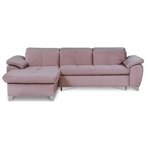 Coltar Extensibil Cu Insula Stanga Sevilia Lux, 5 Locuri, Tetiere Reglabile, Maro, 272 Cm