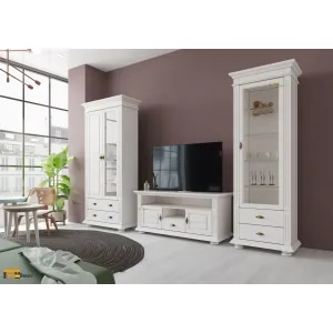 Mobila living Blanca, alb, 300 x 41 x 200 cm