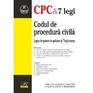 Codul de procedura civila. Actualizata 14 martie 2022