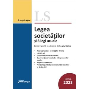 Legea societatilor si 8 legi uzuale Act.15 februarie 2023