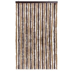 Perdea de usa coada de motan, 21 de siraguri, 90 x 210 cm, taupe
