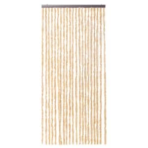 Perdea de usa coada de motan, 21 de siraguri, 90 x 210 cm, bej