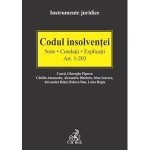 Codul insolventei Art.1-203. Note. Corelatii. Explicatii - Gheorghe Piperea