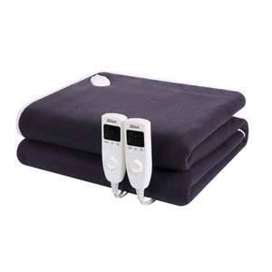 Patura ZILAN ZLN-4120, Bleumarin cu incalzire electrica Soft Polar Fleece, Pentru doua persoane, 160X140 cm, 2x60 W, Temporizator 1-10 ore, Negru