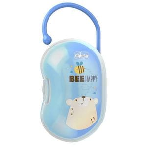 Cutie pentru doua suzete CHICCO Bee Happy, 0-36 luni, albastru