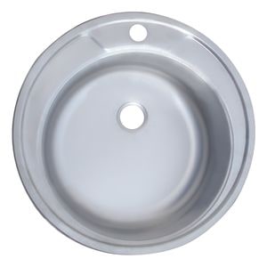 Chiuveta DE 107 Satin, rotunda, 48 cm, argintiu