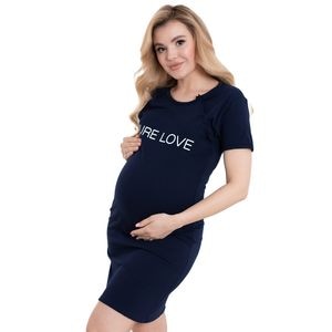 Camasa alaptat, Formommy, Din bumbac, Cu capse oblice, Masura S, Purelove, Navy Blue