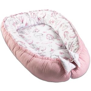 Cosulet bebelus pentru dormit Kidizi Baby Nest Cocoon, 90x50 cm, Fairy Clouds