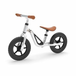 Bicicleta de echilibru, Chillafish, Charlie, Cu ghidon si sa reglabile, Greutate 2.5 Kg, Roti din spuma EVA, 10 inch, 18 - 48 luni, Silver