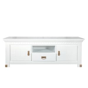 Comoda TV 2 Usi Si 1 Sertar Saint Tropez, Alb, Vopsit 160 Cm