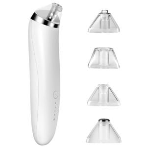 Aparat cu vacuum pentru puncte negre, 4 trepte de absorbtie, microdermabraziune, reincarcabil, alb
