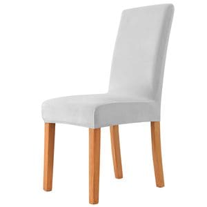 Husa Elastica Scaun din Catifea HALO, 170g - Gri deschis