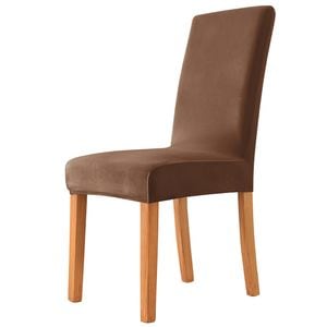 Husa Elastica Scaun din Catifea HALO, 170g - Maro inchis