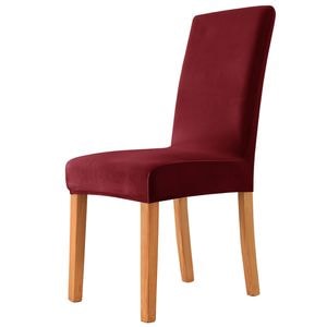 Husa Elastica Scaun din Catifea HALO, 170g - Rosu inchis