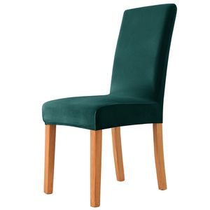 Husa Elastica Scaun din Catifea HALO, 170g - Verde inchis