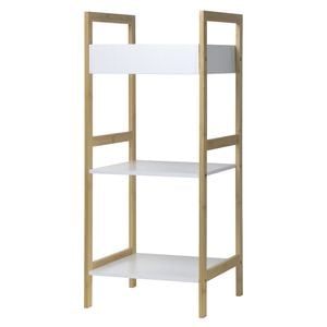 Etajera organizator baie JOTTA Scandic, 3 nivele, 30x30x72cm, alb