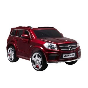 Masinuta Electrica XXL cu acumulator pentru copii NOVOKIDS Mercedes GL63 AMG , Roti din Cauciuc EVA, Melodii si USB , 3-8 ani , usi cu deschidere , Baterie12V, 2 Viteze, lungime 130 cm, 2 motoare , Rosu