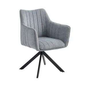 Scaun Living Tapitat KJC 385, 88 x 61 x 45 cm, culoare  gri