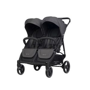 Carucior de gemeni sau frati de varsta apropiata EURO CART Doblo Iron, gri inchis