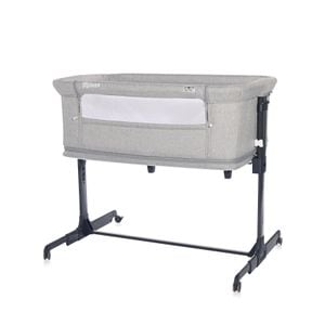 Patut co-sleeper 2 in 1 Milano Lorelli, 0-36 luni, salteluta, reglabil pe inaltime, functie anti-reflux, Gri