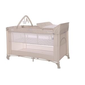 Patut pliabil Lorelli Torino Plus, 0-36 luni, salteluta, arcada cu jucarii, Bej