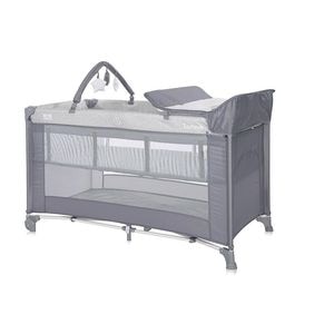 Patut pliabil Lorelli Torino Plus, 0-36 luni, salteluta, arcada cu jucarii, Gri