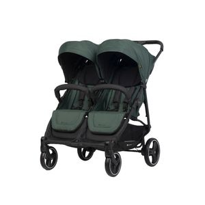 Carucior de gemeni sau frati de varsta apropiata Euro Cart Doblo Jungle, verde inchis