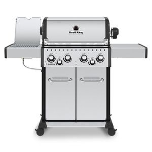 Gratar, gradina/terasa, Baron S490 IR BROIL KING, 145 x 61 x 116 cm, gri/negru