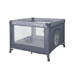Tarc de joaca Lorelli, Playground, 100 X 100 cm, 0-36 luni, salteluta, usa cu fermoar, geanta transport, mecanism dublu de siguranta, Cool Grey Pandas