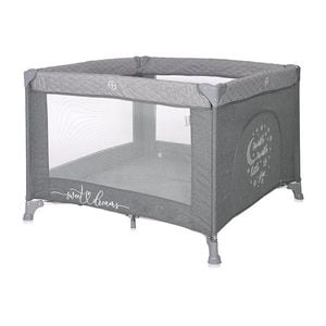 Tarc de joaca Lorelli, Sunny Playground, 100 X 100 cm, 0-36 luni, salteluta, usa cu fermoar, geanta transport, mecanism dublu de siguranta, Cool Grey Star