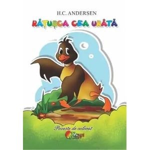 Ratusca cea urata. Poveste de colorat - H.C. Andersen