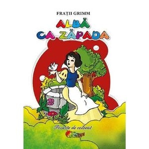 Alba ca Zapada. Poveste de colorat - Fratii Grimm