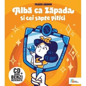 Alba ca zapada si cei sapte pitici + CD - Fratii Grimm