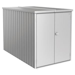 Magazie depozitare biciclete, gradina/terasa, MINIGARAGE, 145 x 203 x 150 cm, argintiu
