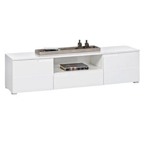 Comoda 2 usi, 1 sertare, CARRYHOME, 165x42x40 cm, Alb