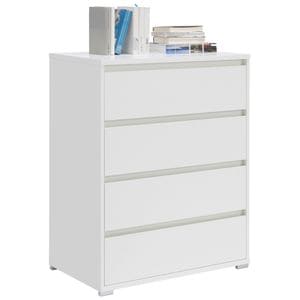 Comoda 4 sertare, CARRYHOME, 80x103x48 cm, Alb