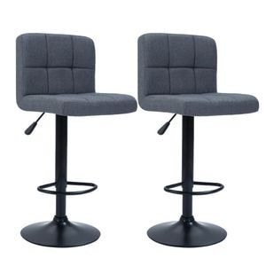 Scaun bar 52x43x93-113 cm,  gri inchis