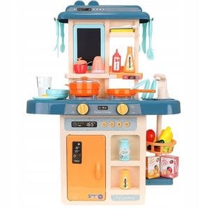 Bucatarie copii, PROCART, efecte sonore, abur, lumini, 42 accesorii, circuit apa cu robinet, 63x45x22 cm